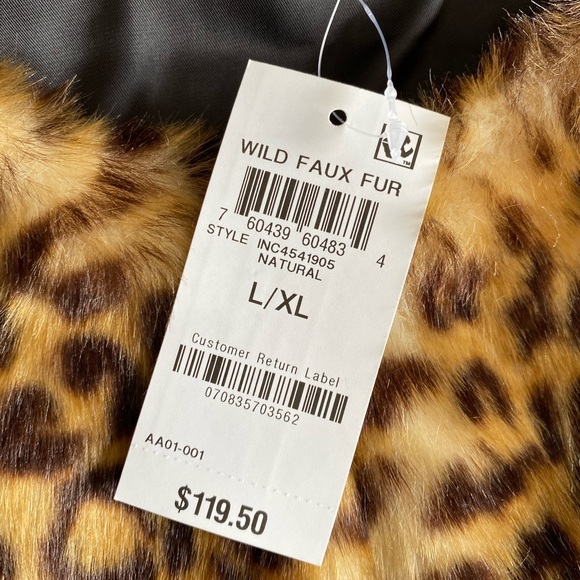 INC International Concepts Faux Fur Vest - Picture 7 of 8